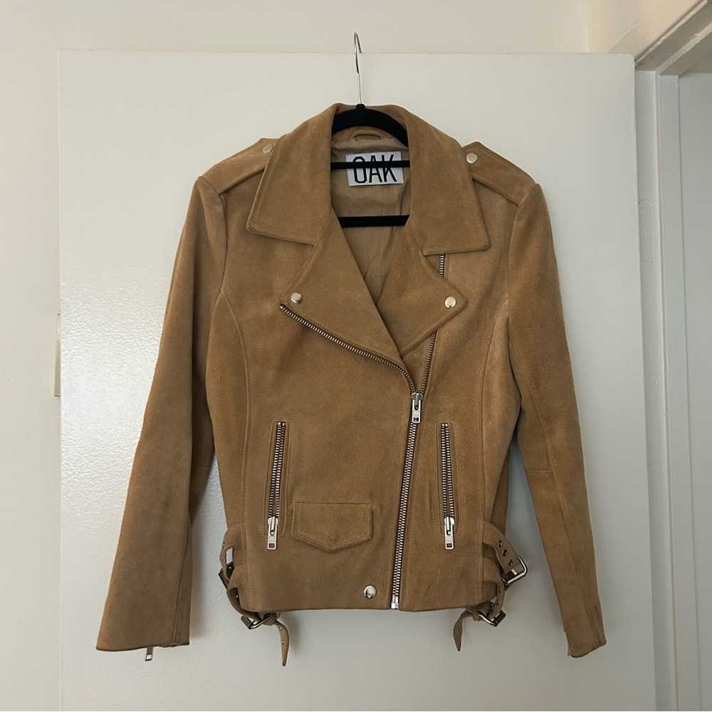 OAK NYC Tan Suede Women's Jacket - Picture 5 of 8